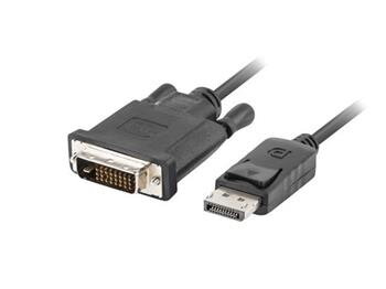 LANBERG připojovací kabel DisplayPort 1.2 na DVI-D (24+1), M/M, délka 3m, dual link, černý LANBERG připojovací kabel DisplayPort 1.2 na DVI-D (24+1), M/M, délka 3m, dual link, černý