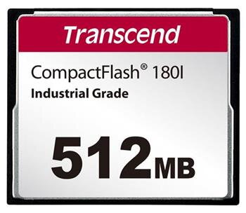 Transcend 512MB INDUSTRIAL TEMP CF180I CF CARD, (MLC) paměťová karta (SLC mode), 85MB/s R, 70MB/s W Transcend 512MB INDUSTRIAL TEMP CF180I CF CARD, (MLC) paměťová karta (SLC mode), 85MB/s R, 70MB/s W