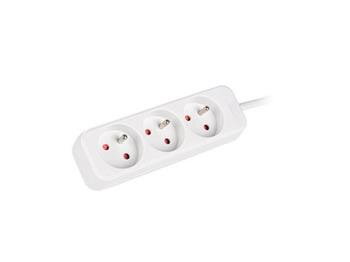 LANBERG Prodlužovací přívod 1.5M 3X klasická zásuvka měď kabel bílý LANBERG Prodlužovací přívod 1.5M 3X klasická zásuvka měď kabel bílý