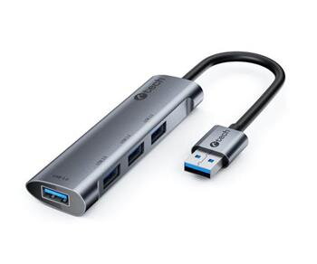 C-TECH HUB USB, UHB-U3-AL, 4x USB 3.2 Gen 1, hliníkové tělo