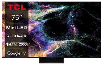 TCL 75C845 TV SMART Google TV QLED/75"/4K UHD/4500 PPI/144Hz/MiniLED/HDR10+/Dolby Vision/Dolby Atmos/DVB-T2/S2/C/VESA TCL 75C845 TV SMART Google TV QLED/75"/4K UHD/4500 PPI/144Hz/MiniLED/HDR10+/Dolby Vision/Dolby Atmos/DVB-T2/S2/C/VESA