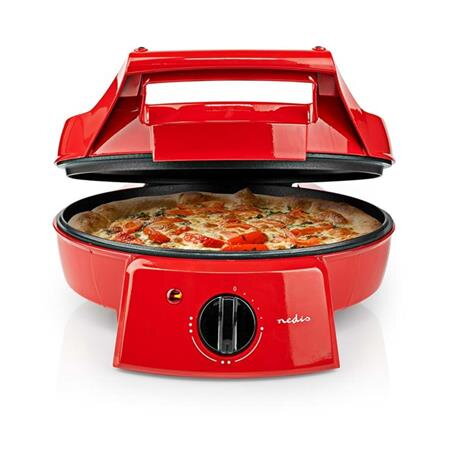 Nedis FCPM100FRD - Pec na Pizzu a Gril| 30 cm | Nastavitelná regulace teploty | 1800 W