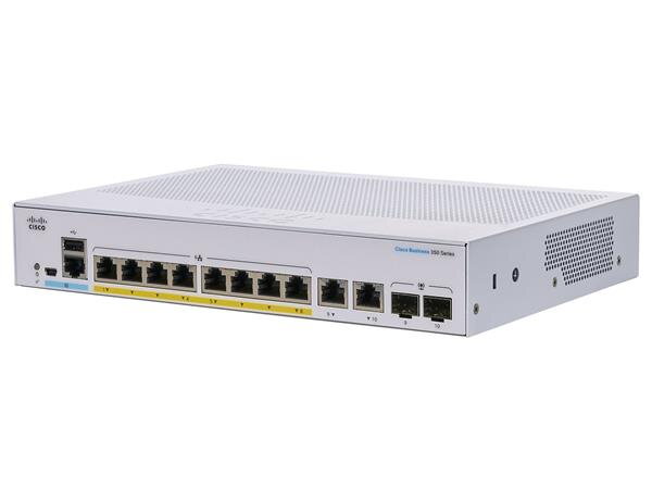 Cisco CBS350 Managed 8-port GE, Full PoE, Ext PS, 2x1G Combo - REFRESH Cisco CBS350 Managed 8-port GE, Full PoE, Ext PS, 2x1G Combo - REFRESH