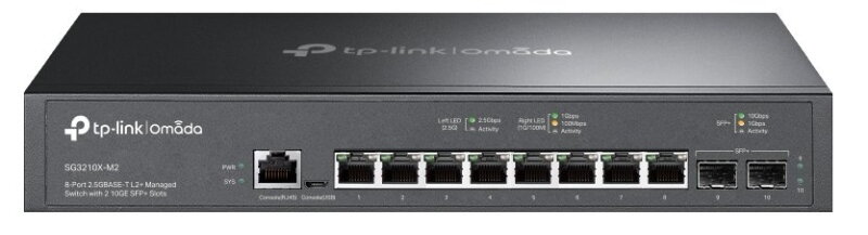 TP-Link SG3210X-M2 Switch L2+ Managed, 2x 10GLAN, 8x 2,5GLAN, 2x SFP+, Omada SDN TP-Link SG3210X-M2 Switch L2+ Managed, 2x 10GLAN, 8x 2,5GLAN, 2x SFP+, Omada SDN