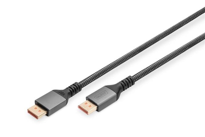 Digitus DP Kabel PREMIUM DP2.1 1m 16K@60Hz, UHD, 80Gbps, Alu Digitus DP Kabel PREMIUM DP2.1 1m 16K@60Hz, UHD, 80Gbps, Alu