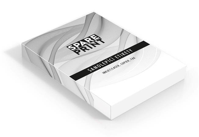 SPARE PRINT PREMIUM Samolepící etiketa bílá, 100 listů A4 (1 etiketa 105 x 74mm) SPARE PRINT PREMIUM Samolepící etiketa bílá, 100 listů A4 (1 etiketa 105 x 74mm)