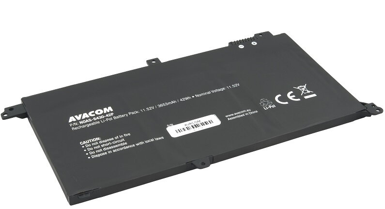 AVACOM Náhradní baterie Asus VivoBook S430, X751 Li-Pol 11,52V 3653mAh 42Wh AVACOM Náhradní baterie Asus VivoBook S430, X751 Li-Pol 11,52V 3653mAh 42Wh