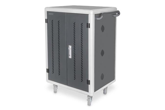 DIGITUS Nabíjecí vozík pro notebooky/tablety do 15,6", USB-C, 30x nabíjecí základna, PDU, ventilátor, 1260x824x650 mm DIGITUS Nabíjecí vozík pro notebooky/tablety do 15,6", USB-C, 30x nabíjecí základna, PDU, ventilátor, 1260x824x650 mm