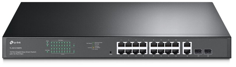 TP-Link TL-SG1218MPE Switch 16xGLAN 2xSFP PoE 192W TP-Link TL-SG1218MPE Switch 16xGLAN 2xSFP PoE 192W
