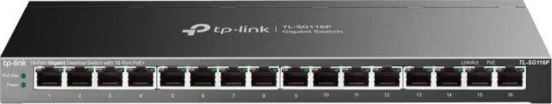 TP-Link TL-SG116P Switch, 16xGLAN, PoE+, 120W TP-Link TL-SG116P Switch, 16xGLAN, PoE+, 120W