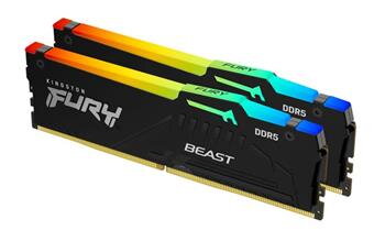 KINGSTON 64GB 6000MT/s DDR5 CL30 DIMM (Kit of 2) FURY Beast RGB XMP KINGSTON 64GB 6000MT/s DDR5 CL30 DIMM (Kit of 2) FURY Beast RGB XMP