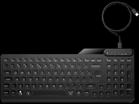 HP Klávesnice 400 podsvícená USB