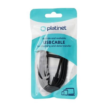 Platinet Datový Kabel USB-C - USB-C 5A, 100W, 1,5m, 480 Mbps, černý Platinet Datový Kabel USB-C - USB-C 5A, 100W, 1,5m, 480 Mbps, černý