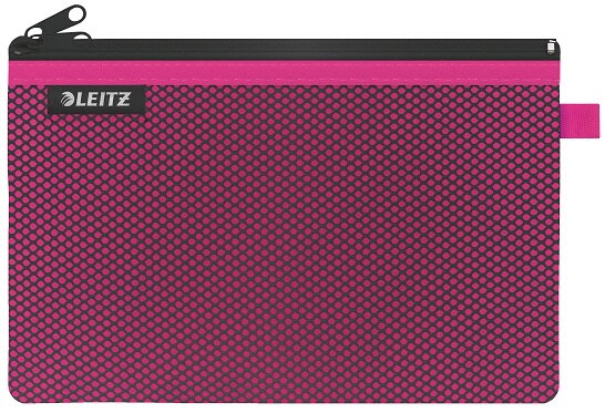 Leitz WOW dvojitá textilní kapsa, velikost L, růžová Leitz WOW dvojitá textilní kapsa, velikost L, růžová