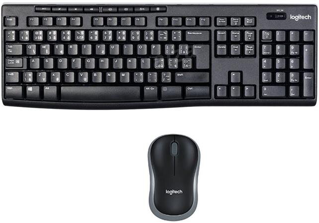 Logitech klávesnice s myší Wireless Combo MK270, DE, černá Logitech klávesnice s myší Wireless Combo MK270, DE, černá