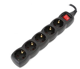OMEGA POWER EXTENSION CORD WITH BASIC SURGE PROTECTION 5,0M 16A 5 SOCKET TYPE F SCHUKO GERMAN BLACK OMEGA POWER EXTENSION CORD WITH BASIC SURGE PROTECTION 5,0M 16A 5 SOCKET TYPE F SCHUKO GERMAN BLACK