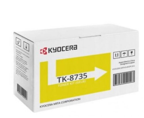 Kyocera toner TK-8735Y - 40 000 stran A4 (při 5% pokrytí), pro TASKalfa7353/8353ci, žlutý Kyocera toner TK-8735Y - 40 000 stran A4 (při 5% pokrytí), pro TASKalfa7353/8353ci, žlutý