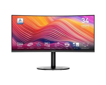 MSI monitor Modern MD342CQP, 34" VA zakřivený /3440x1440 (UWQHD)/120Hz/1ms/2 x HDMI/DP/USB-A,B,C/Výšk.nast/Pivot/Černá MSI monitor Modern MD342CQP, 34" VA zakřivený /3440x1440 (UWQHD)/120Hz/1ms/2 x HDMI/DP/USB-A,B,C/Výšk.nast/Pivot/Černá