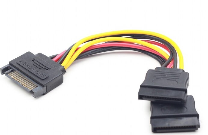 GEMBIRD Kabel SATA napájecí na 2x SATA, rozdvojka, 15cm GEMBIRD Kabel SATA napájecí na 2x SATA, rozdvojka, 15cm