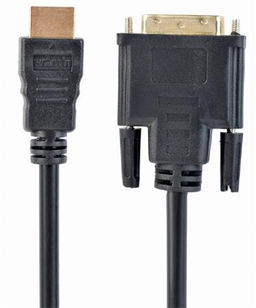 GEMBIRD Kabel HDMI-DVI 3m, M/M stíněný, zlacené kontakty GEMBIRD Kabel HDMI-DVI 3m, M/M stíněný, zlacené kontakty