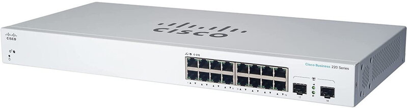 Cisco switch CBS220-16T-2G (16xGbE,2xSFP,fanless) - REFRESH Cisco switch CBS220-16T-2G (16xGbE,2xSFP,fanless) - REFRESH
