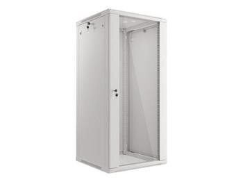LANBERG RACKOVÁ SKŘÍŇ 19" NÁSTĚNNÁ 27U/600X600 (v rozloženém stavu) S PROSKLENÝMI DVEŘMI ŠEDÁ  V2