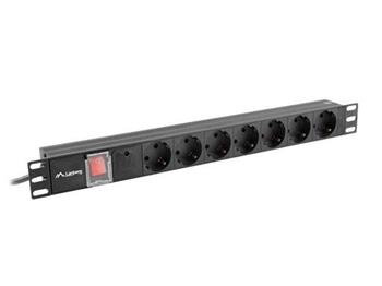 LANBERG NAPÁJECÍ DISTRIBUČNÍ JEDNOTKA (PDU) 19" 1U 16A 2M 7X SCHUKO ZÁSUVKY ČERNÁ LANBERG NAPÁJECÍ DISTRIBUČNÍ JEDNOTKA (PDU) 19" 1U 16A 2M 7X SCHUKO ZÁSUVKY ČERNÁ