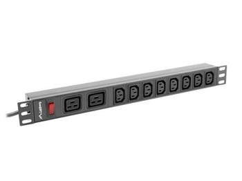 LANBERG 19" 1U 16A 2M 2X C19 8X IEC C13 ZÁSUVKY ČERNÁ C20 LANBERG 19" 1U 16A 2M 2X C19 8X IEC C13 ZÁSUVKY ČERNÁ C20