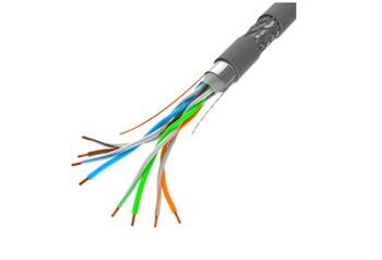 LANBERG LAN KABEL CAT.5E SFTP 305M PEVNÝ CU CPR + FLUKE PASS ŠEDÝ