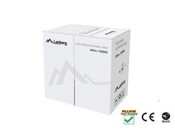 LANBERG LAN KABEL CAT.5E UTP 305M SOLID CU GREY FLUKE PASSED LANBERG LAN KABEL CAT.5E UTP 305M SOLID CU GREY FLUKE PASSED