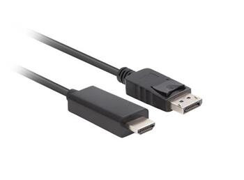 LANBERG DISPLAYPORT(M) V1.1 ->HDMI(M) KABEL 1,8M ČERNÝ LANBERG DISPLAYPORT(M) V1.1 ->HDMI(M) KABEL 1,8M ČERNÝ