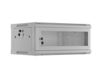 LANBERG RACKOVÁ SKŘÍŇ 19" NÁSTĚNNÁ 4U/600X450 S PERFOROVANÝMI DVEŘMI ŠEDÁ  (PLOCHÉ BALENÍ)