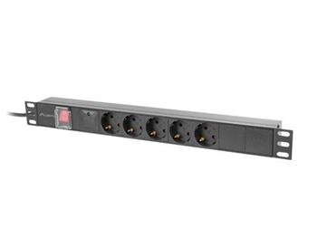 LANBERG NAPÁJECÍ DISTRIBUČNÍ JEDNOTKA (PDU) 19" 1U 16A 2M 5X SCHUKO ZÁSUVKY ČERNÁ LANBERG NAPÁJECÍ DISTRIBUČNÍ JEDNOTKA (PDU) 19" 1U 16A 2M 5X SCHUKO ZÁSUVKY ČERNÁ