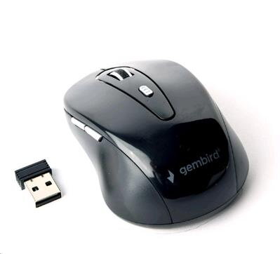 GEMBIRD Myš MUSW-6B-01, černá, bezdrátová, USB nano receiver GEMBIRD Myš MUSW-6B-01, černá, bezdrátová, USB nano receiver