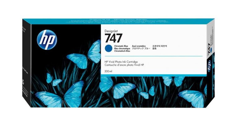 HP Ink Cartridge 747/Chromatic Blue/300 ml HP Ink Cartridge 747/Chromatic Blue/300 ml