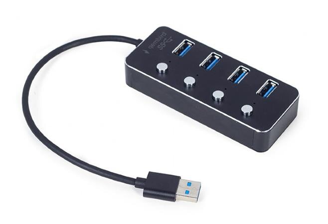 Gembird USB hub 4-port USB 3.1 (Gen 1) hub s vypínači Gembird USB hub 4-port USB 3.1 (Gen 1) hub s vypínači