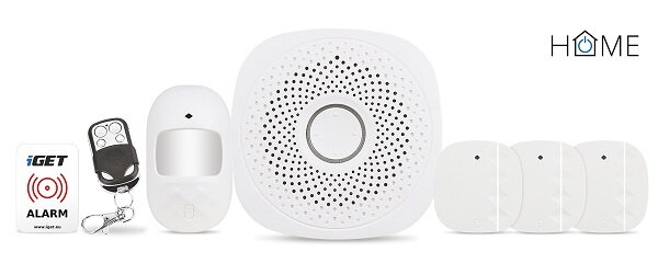 iGET HOME X5 Advanced - Domovní Wi-Fi smart alarm s LCD, kompletní set, podpora Tuya