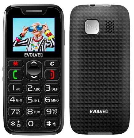 EVOLVEO EasyPhone, mobilní telefon pro seniory s nabíjecím stojánkem, černá EVOLVEO EasyPhone, mobilní telefon pro seniory s nabíjecím stojánkem, černá