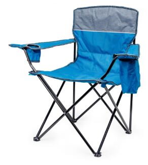 PLATINET KEMPINGOVÁ ŽIDLE POLSTROVANÁ 55x55x44/90 CM MODRÁ