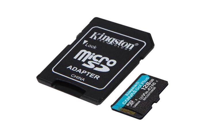 KINGSTON 128GB microSDXC Canvas Go Plus Gen4 200MB/s A2 U3 V30 Card + Adapter KINGSTON 128GB microSDXC Canvas Go Plus Gen4 200MB/s A2 U3 V30 Card + Adapter