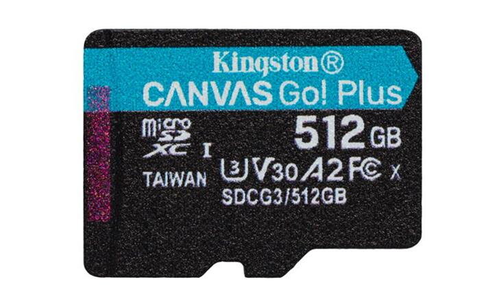 KINGSTON 512GB microSDXC Canvas Go Plus Gen4 200MB/s A2 U3 V30 Card bez adaptéru KINGSTON 512GB microSDXC Canvas Go Plus Gen4 200MB/s A2 U3 V30 Card bez adaptéru