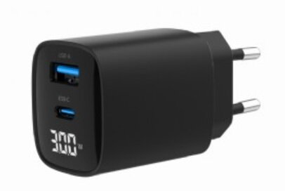 GEMBIRD, Nabíječka USB, 2x port, 30W, rychlé nabíjení, černá GEMBIRD, Nabíječka USB, 2x port, 30W, rychlé nabíjení, černá
