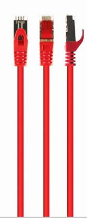 GEMBIRD Patch kabel S/FTP Cat. 6A LSZH, 0,5 m, červený GEMBIRD Patch kabel S/FTP Cat. 6A LSZH, 0,5 m, červený