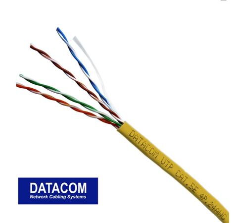 DATACOM UTP lanko CAT5E PVC 305m box žlutý