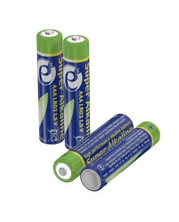 Gembird Alkalické baterie AAA (LR03), 1,5V, 4ks Gembird Alkalické baterie AAA (LR03), 1,5V, 4ks