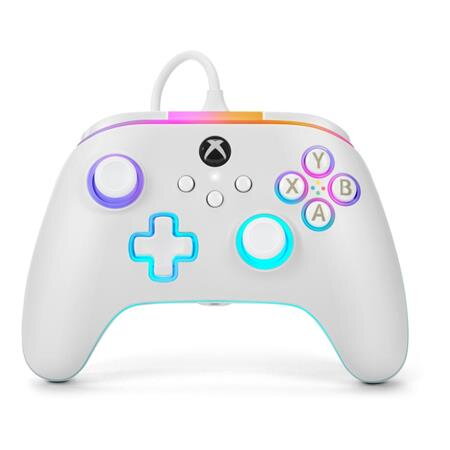 PowerA Advantage Kabelový ovladač pro Xbox Series X|S s technologií Lumectra - Bílá
