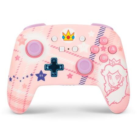 PowerA Enhanced Nabíjecí bezdrátový herní ovladač pro Nintendo Switch - Super Mario Princess Peach Plaid PowerA Enhanced Nabíjecí bezdrátový herní ovladač pro Nintendo Switch - Super Mario Princess Peach Plaid