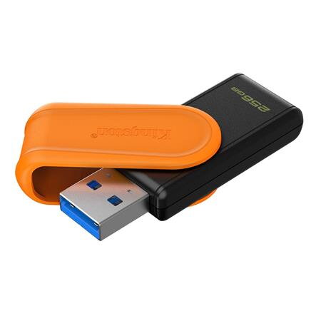 KINGSTON 256GB Portable USB 3.2 Gen 1 DataTraveler Exodia S (Black/Orange) KINGSTON 256GB Portable USB 3.2 Gen 1 DataTraveler Exodia S (Black/Orange)