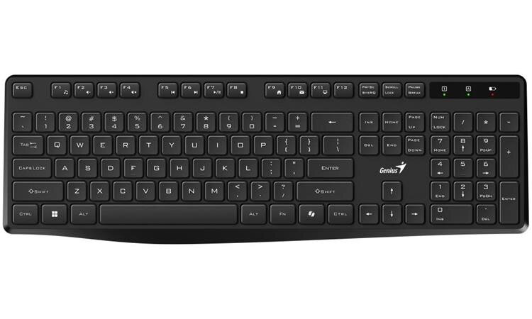 Genius KB-7200 Klávesnice, bezdrátová, 2,4GHz, mini USB přijímač, CZ+SK layout, Copilot klávesa, černá