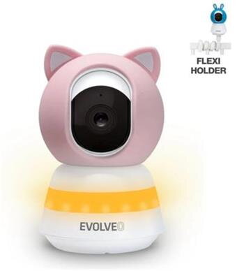 EVOLVEO Baby Monitor LUX- Chytrá 360° videochůvička s nočním viděním, detekcí pláče a pohybu, růžová EVOLVEO Baby Monitor LUX- Chytrá 360° videochůvička s nočním viděním, detekcí pláče a pohybu, růžová